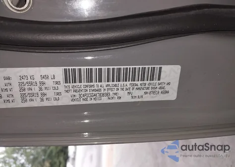 2019 Dodge Journey Crossroad z USA, uszkodzony, nr VIN 3C4PDCGG4KT838383